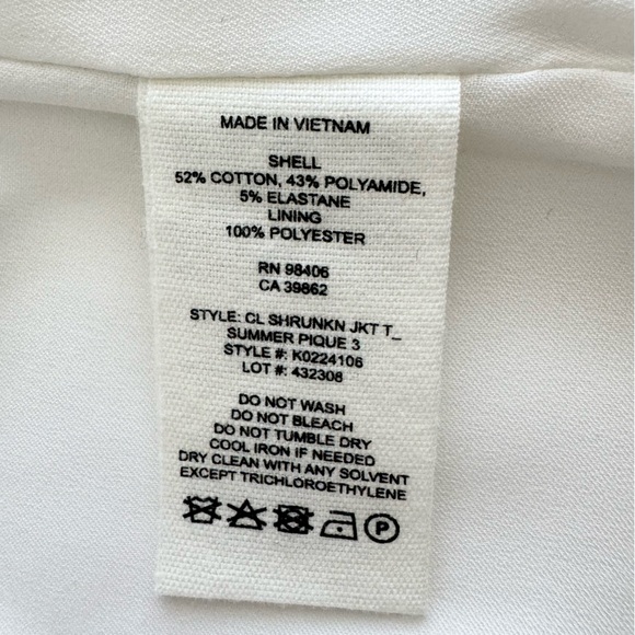 Theory White Cotton Blazer 2 - Picture 10 of 11